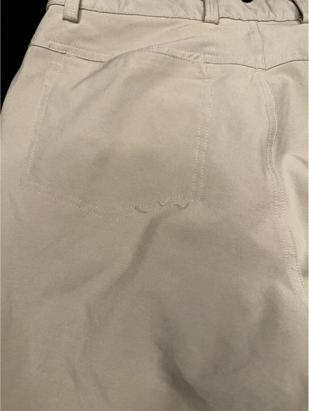 Greg Norman Shark Beige Stretch Twill Pants Mens 32W Regular Straight Flat